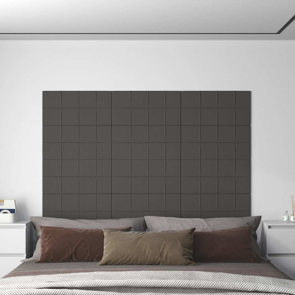 Wall Panels 12 pcs Dark Grey 60x30 cm Fabric 2,16 m²