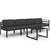 5 Piece Garden Lounge Set with Cushions Aluminium Anthracite