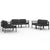 6 Piece Garden Lounge Set with Cushions Aluminium Anthracite