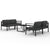 5 Piece Garden Lounge Set with Cushions Aluminium Anthracite