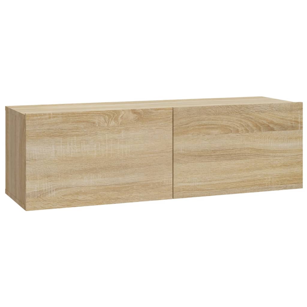 Wall TV Cabinets 2 pcs Sonoma Oak 100x30x30 cm Engineered Wood