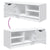 TV Cabinet High Gloss White 102x35.5x36.5 cm Engineered Wood