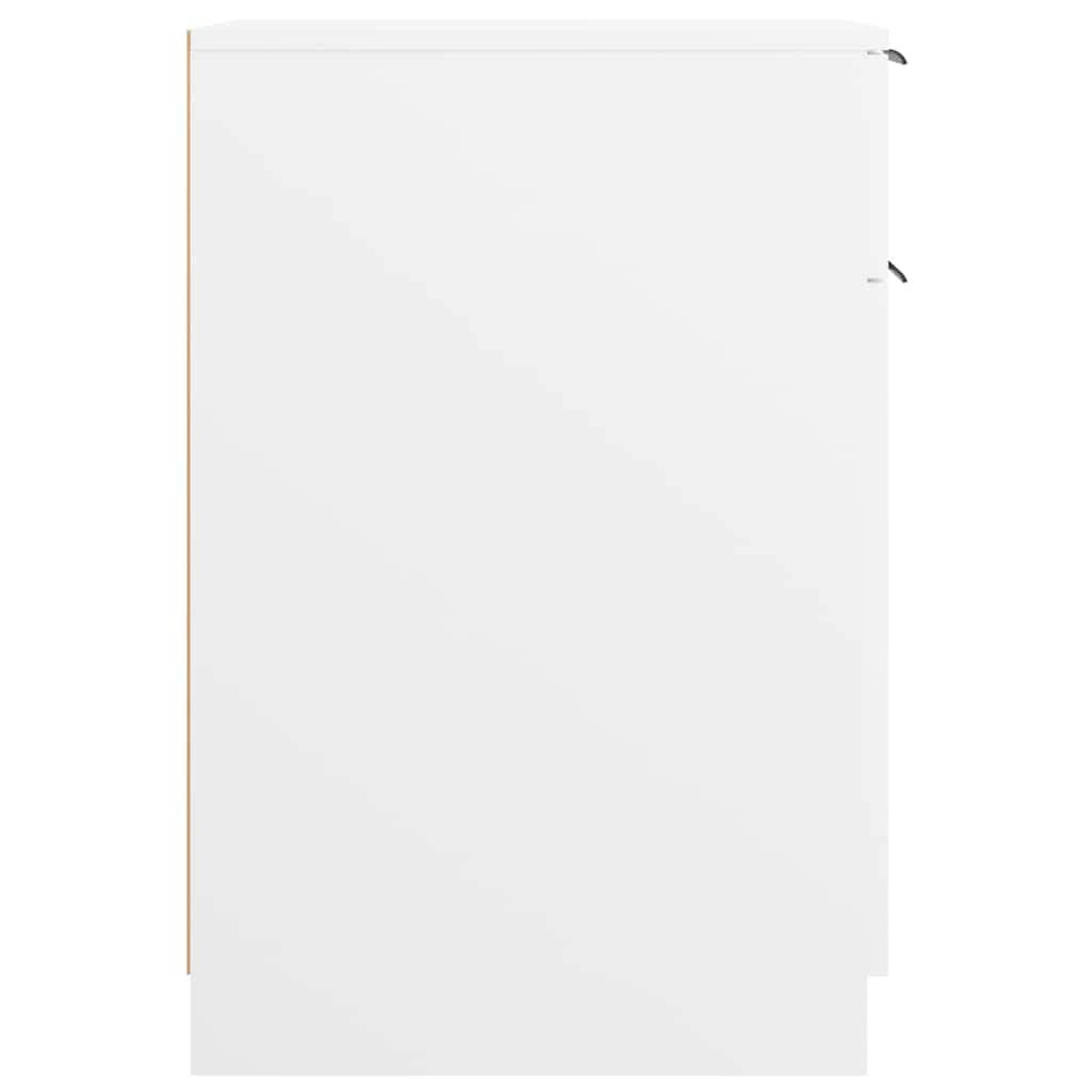 Desk Cabinet White 33.5x50x75 cm Engineered Wood