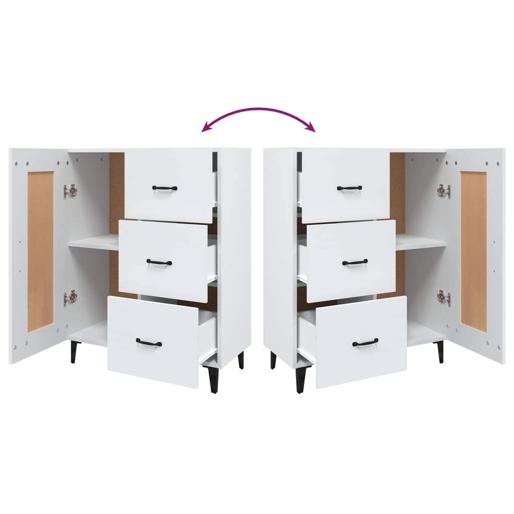 Sideboard White 69.5x34x90 cm Engineered Wood