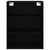 Hanging Wall Cabinet Black 69.5x32.5x90 cm