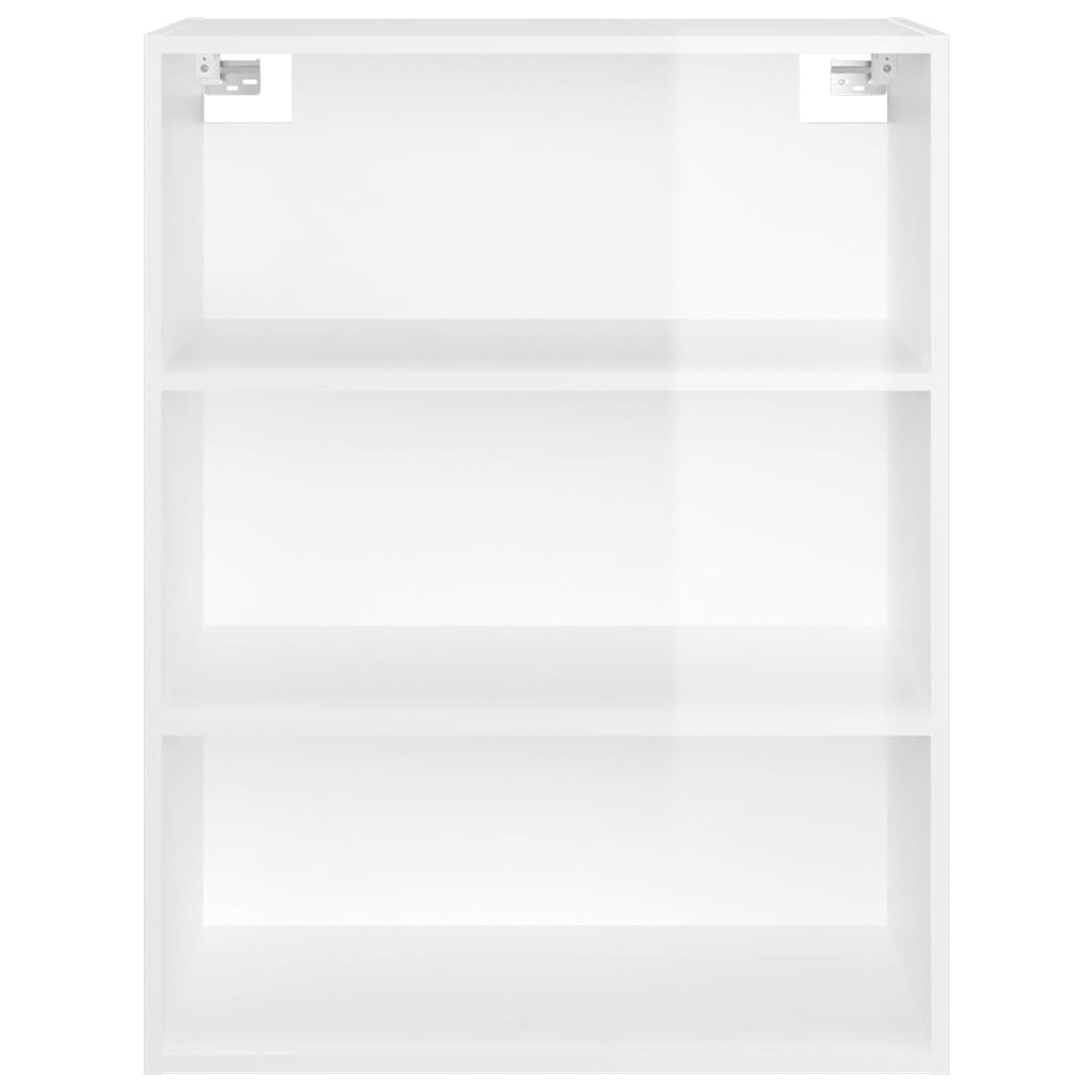 Hanging Wall Cabinet High Gloss White 69.5x32.5x90 cm