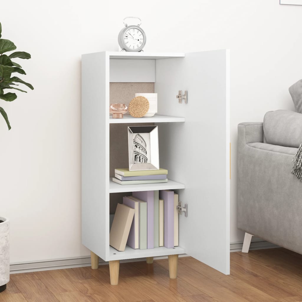 Sideboard White 34.5x34x90 cm Engineered Wood