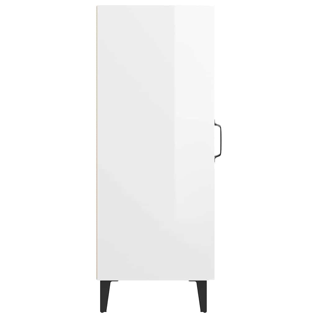 Sideboard High Gloss White 34.5x34x90 cm Engineered Wood