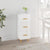 Sideboard High Gloss White 34.5x34x90 cm Engineered Wood