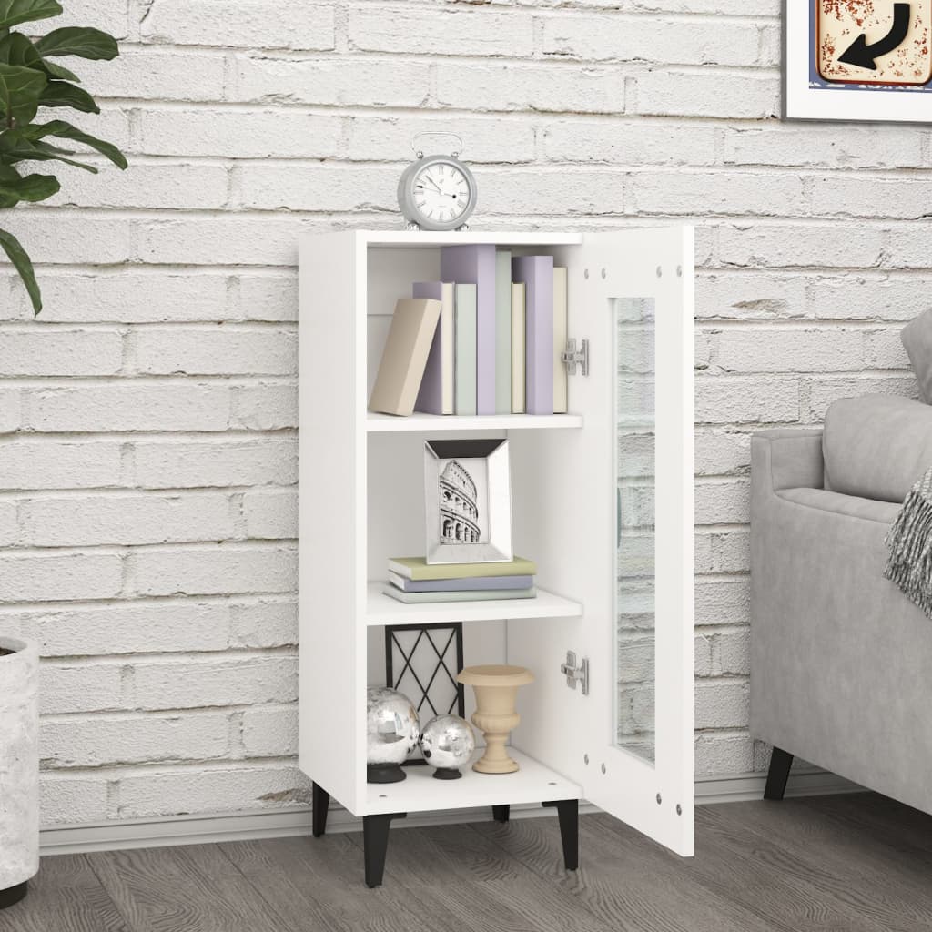 Sideboard White 34.5x34x90 cm Engineered Wood