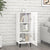 Sideboard High Gloss White 34.5x34x90 cm Engineered Wood