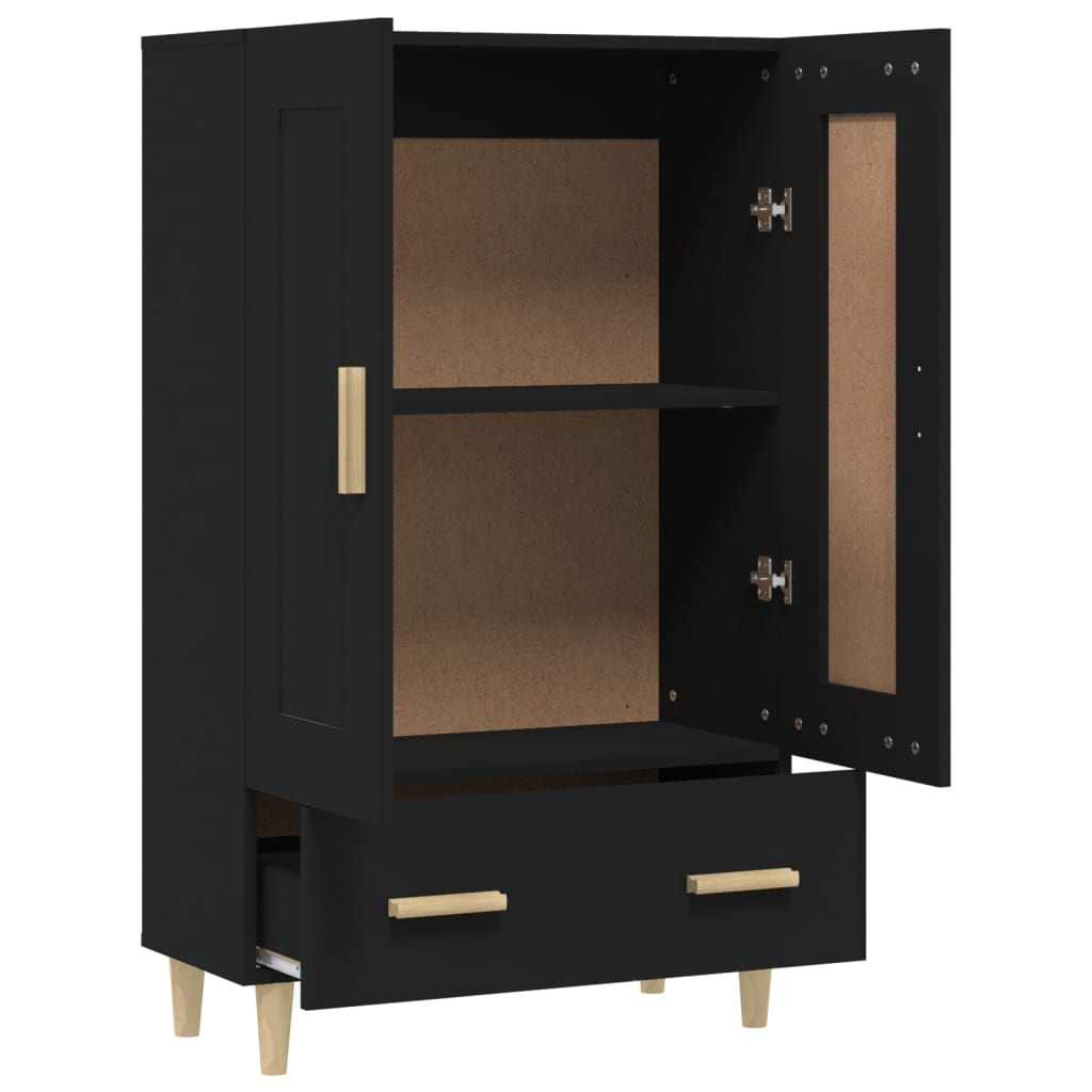 Highboard Black 70x31x115 cm Engineered Wood