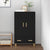 Highboard Black 70x31x115 cm Engineered Wood