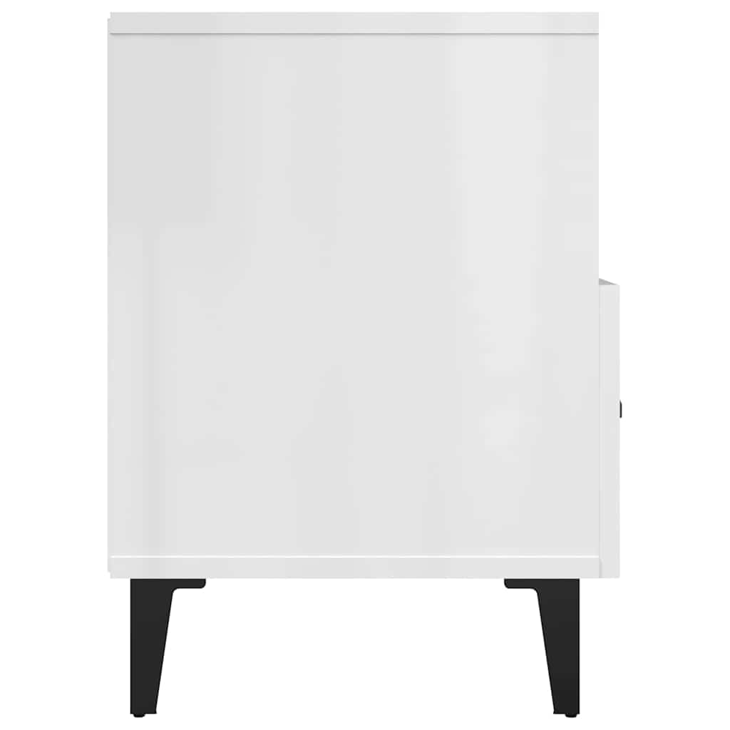 TV Cabinet High Gloss White 80x36x50 cm Engineered Wood