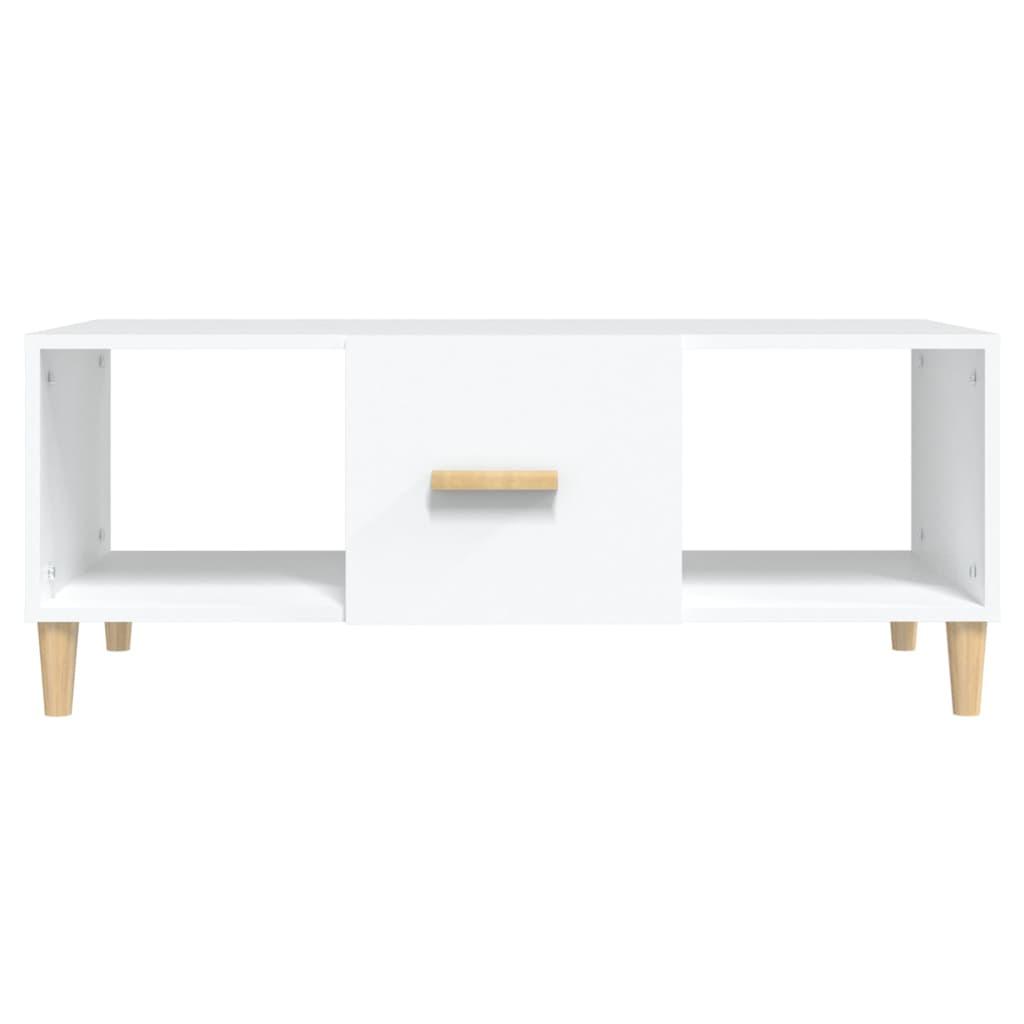 Coffee Table White 102x50x40 cm Engineered Wood