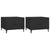 Coffee Table with Metal Legs 2 pcs Black 50x50x40 cm