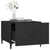 Coffee Table with Metal Legs 2 pcs Black 50x50x40 cm