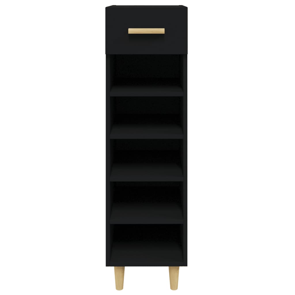 Shoe Cabinet Black 30x35x105 cm Engineered Wood