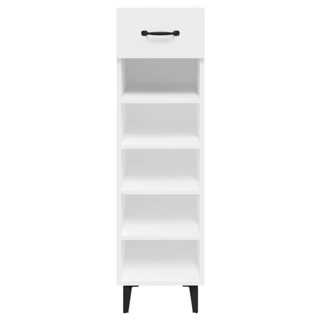 Shoe Cabinet High Gloss White 30x35x105 cm Engineered Wood