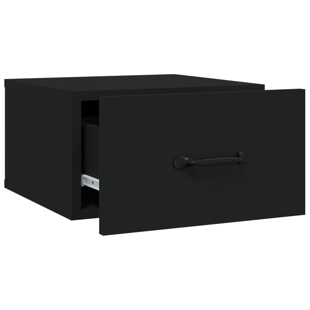 Wall-mounted Bedside Cabinets 2 pcs Black 35x35x20 cm