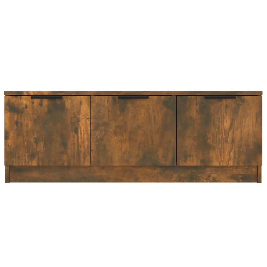 TV Cabinet Smoked Oak 102x35x36.5 cm Engineered Wood