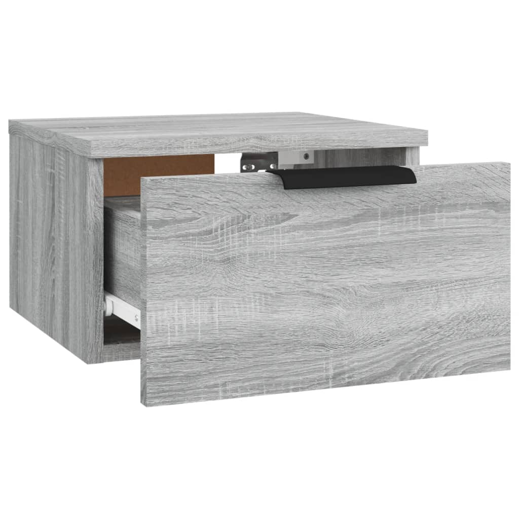 Wall-mounted Bedside Cabinets 2 pcs Grey Sonoma 34x30x20 cm