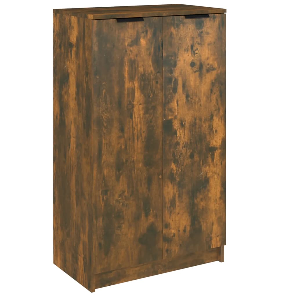 Shoe Cabinet Smoked Oak 59x35x100 cm Engineered Wood