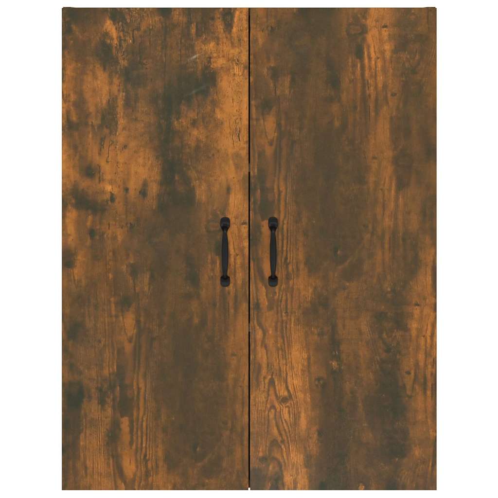 Hanging Cabinet Smoked Oak 69.5x34x90 cm Engineered Wood