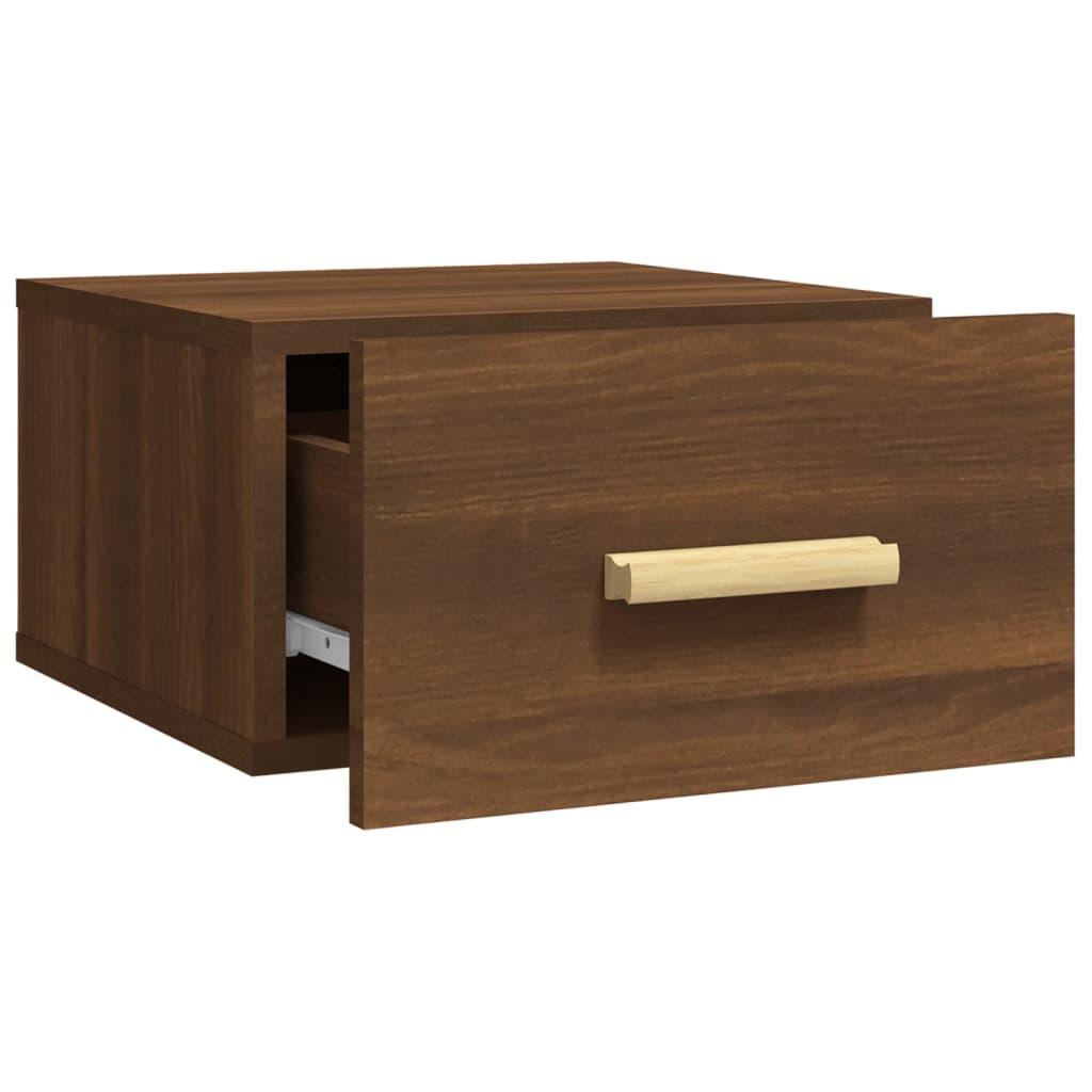 Wall-mounted Bedside Cabinets 2 pcs Brown Oak 35x35x20 cm