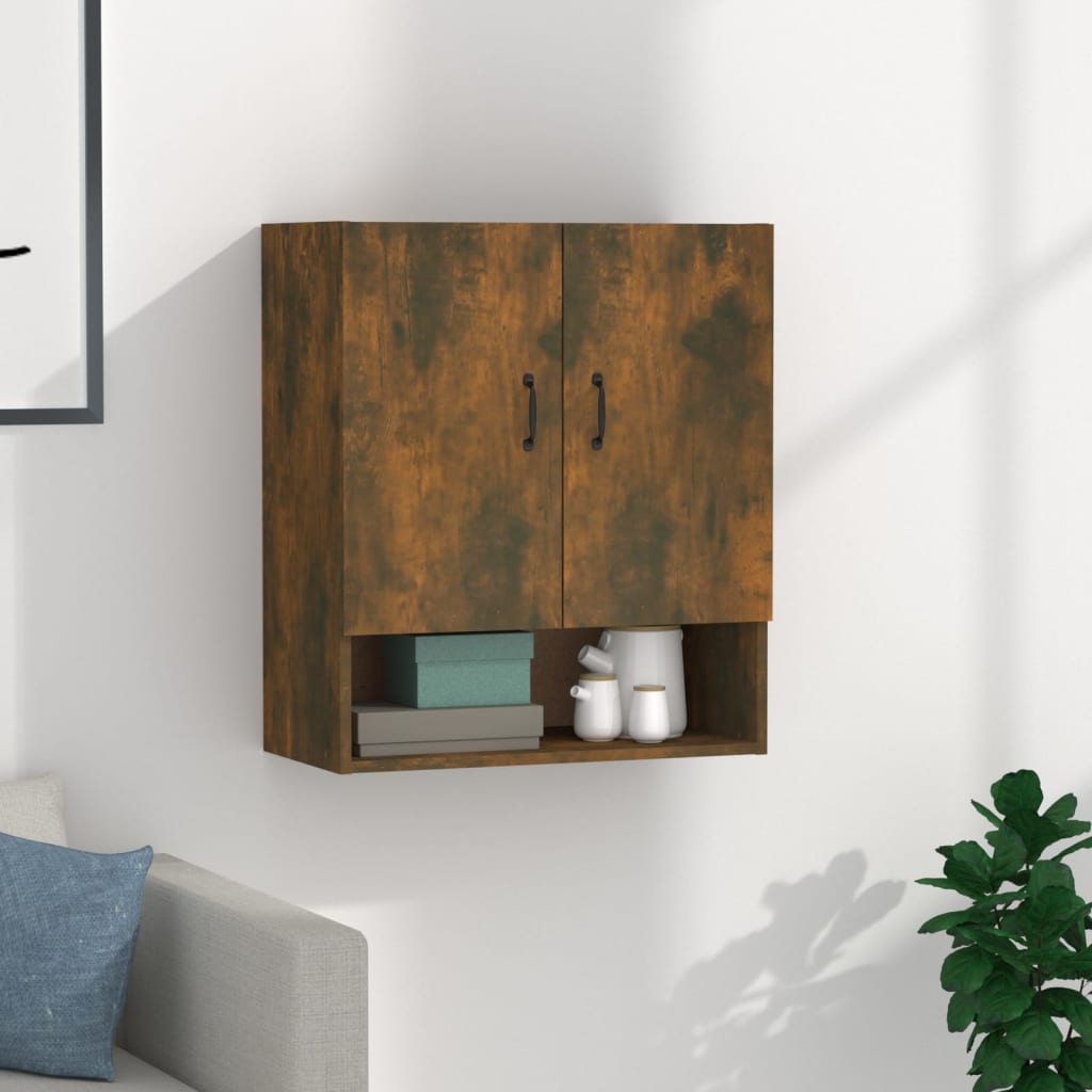 Wall Cabinet Smoked Oak 60x31x70 cm Engineered Wood