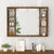 Mirror Cabinet with LED Smoked Oak 76x15x55 cm