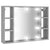 Mirror Cabinet with LED Grey Sonoma 76x15x55 cm