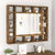 Mirror Cabinet with LED Smoked Oak 91x15x76.5 cm