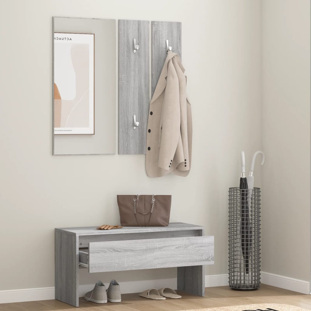 Hallway Furniture Set Grey Sonoma Engineered Wood