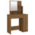 Dressing Table with LED Brown Oak 86.5x35x136 cm