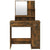 Dressing Table with Mirror Smoked Oak 86.5x35x136 cm