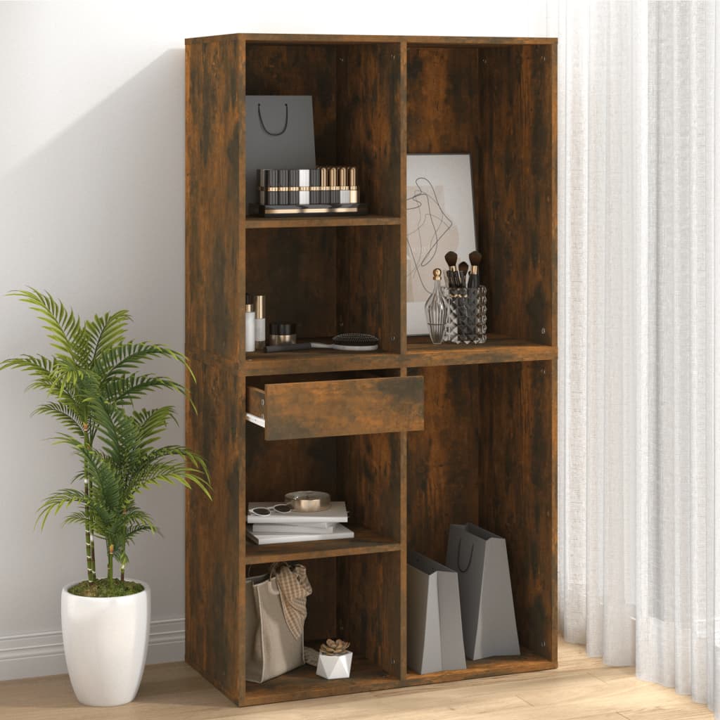 Cosmetic Cabinet Smoked Oak 80x40x75 cm Engineered Wood