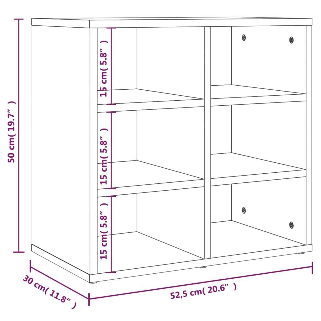 Shoe Cabinet Grey Sonoma 52.5x30x50 cm