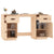 Desk with Cabinets 135x50x75 cm Solid Wood Pine