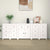 Sideboard White 230x35x80 cm Solid Wood Pine