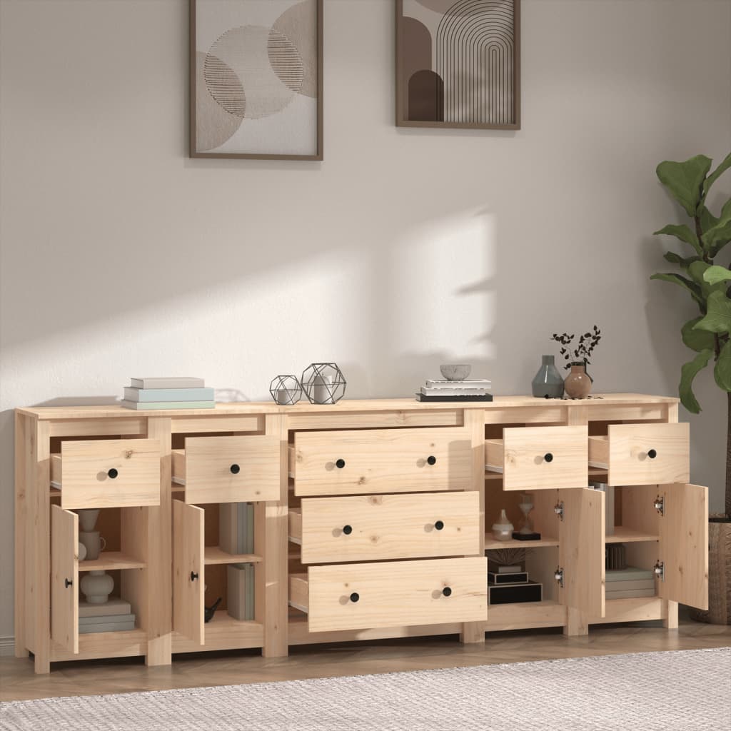 Sideboard 230x35x80 cm Solid Wood Pine
