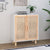 Sideboard White 60x30x70 cm Solid Wood Pine and Natural Rattan