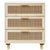 Sideboard White 60x30x70 cm Solid Wood Pine and Natural Rattan