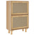 Shoe Cabinet Brown 52x25x80 cm Engineered Wood and Natural Rattan