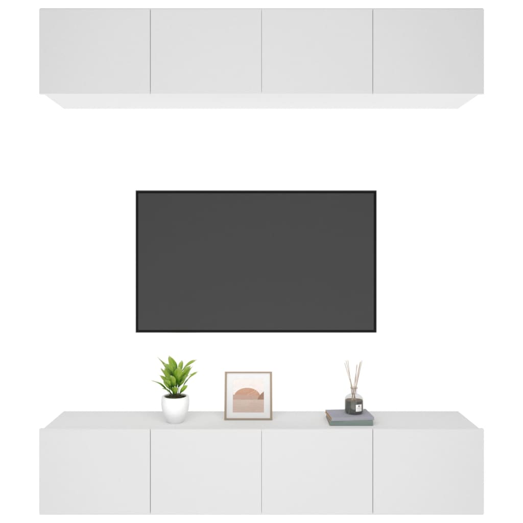 TV Cabinets 4 pcs White 80x30x30 cm Engineered Wood