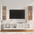 4 Piece TV Cabinet Set White Engineered Wood