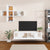 7 Piece TV Cabinet Set White Engineered Wood