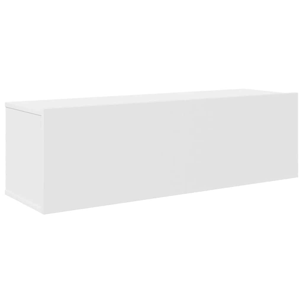 7 Piece TV Cabinet Set White Engineered Wood