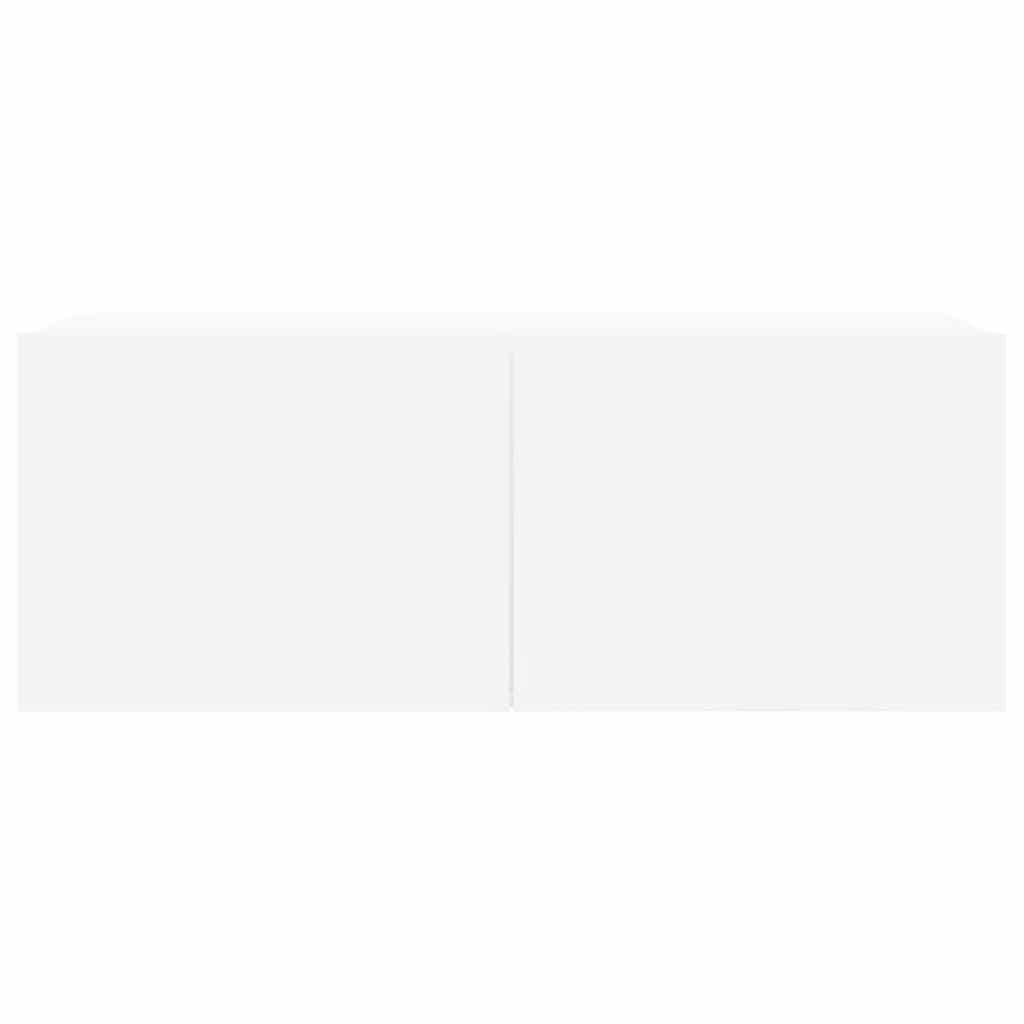 4 Piece TV Cabinet Set White Engineered Wood