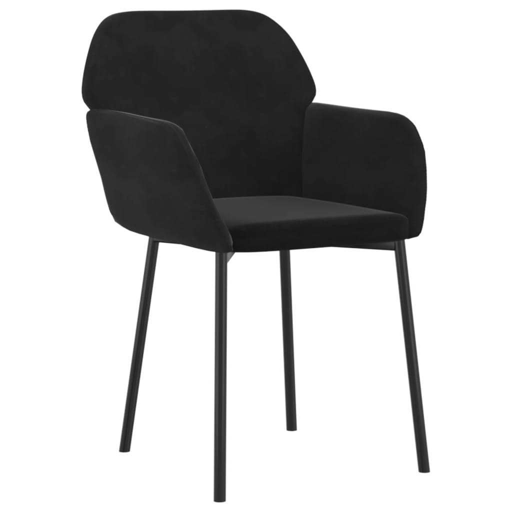 Dining Chairs 2 pcs Black Velvet